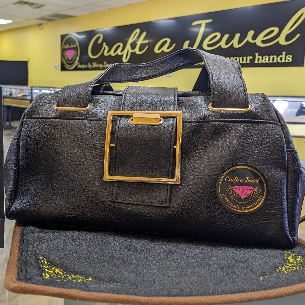 Leather Bowling Bag style purse